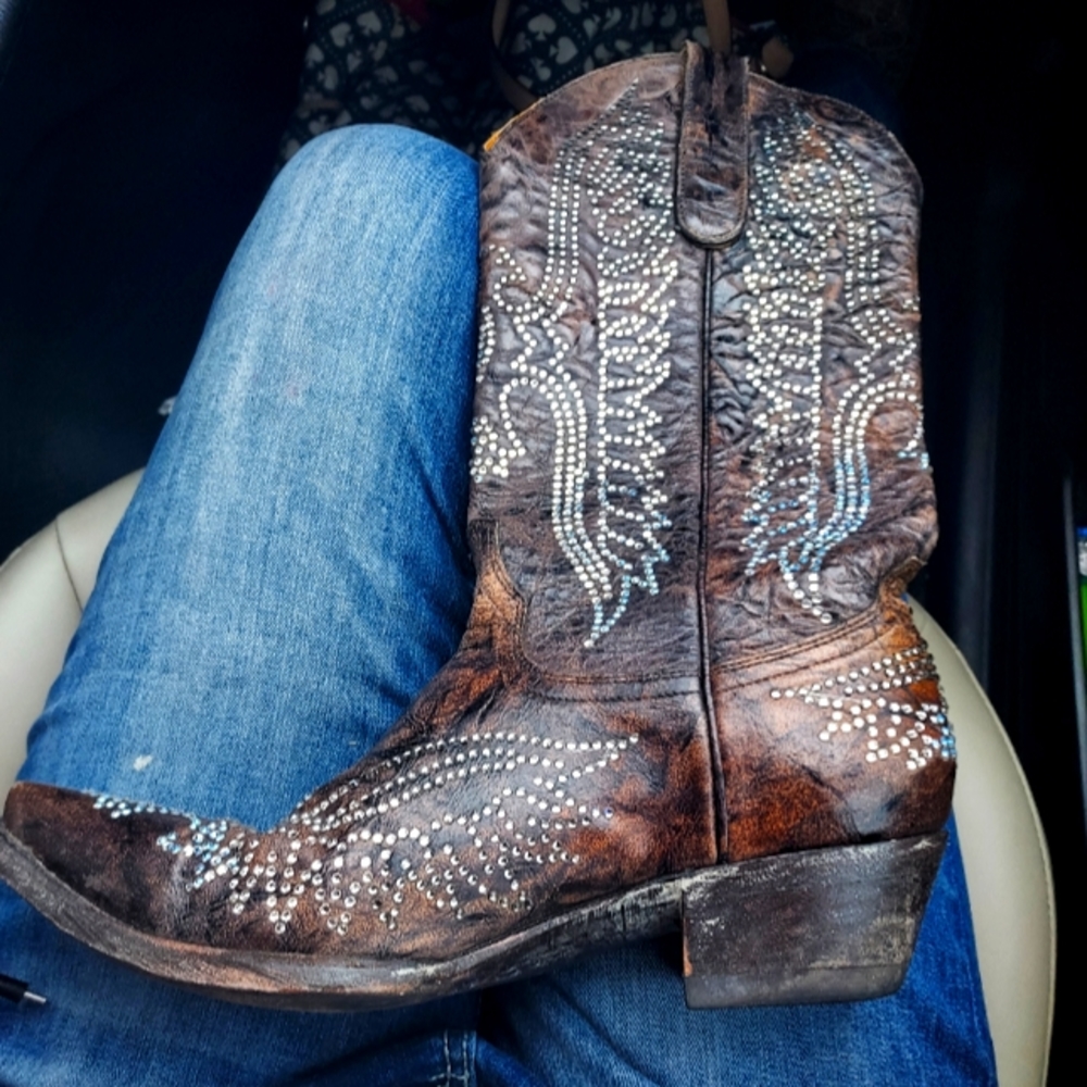 COPY - Old Gringo Eaglé Swarovski Crystal Boots - Women's Size 8B